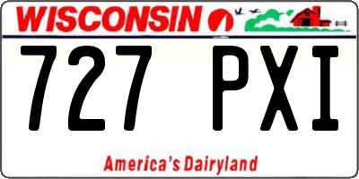 WI license plate 727PXI