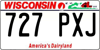 WI license plate 727PXJ