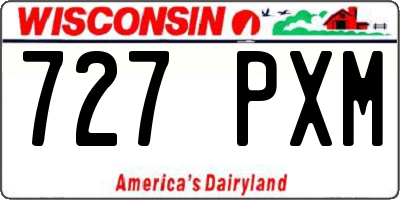 WI license plate 727PXM