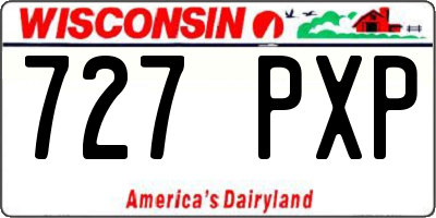 WI license plate 727PXP