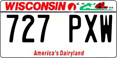 WI license plate 727PXW
