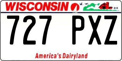 WI license plate 727PXZ