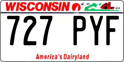 WI license plate 727PYF