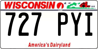 WI license plate 727PYI