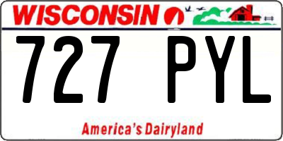 WI license plate 727PYL