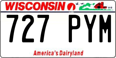 WI license plate 727PYM