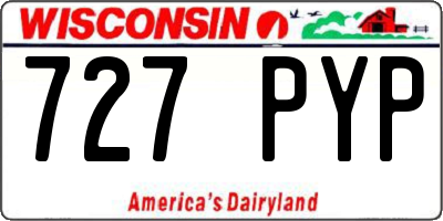 WI license plate 727PYP