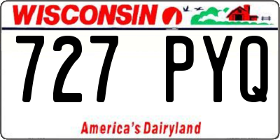 WI license plate 727PYQ