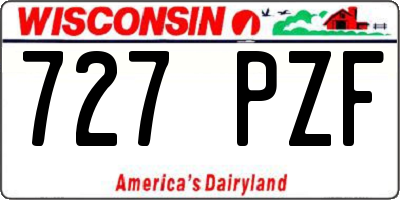 WI license plate 727PZF