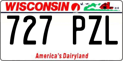 WI license plate 727PZL
