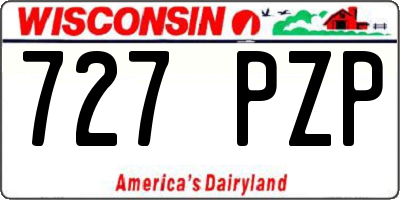 WI license plate 727PZP