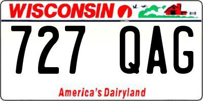 WI license plate 727QAG