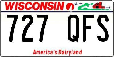 WI license plate 727QFS