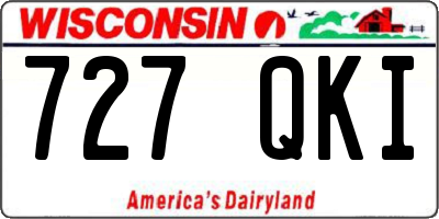 WI license plate 727QKI
