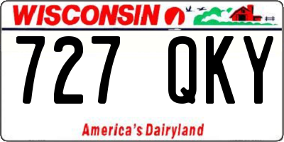 WI license plate 727QKY