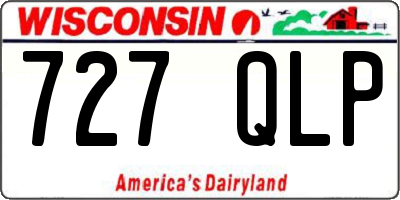 WI license plate 727QLP