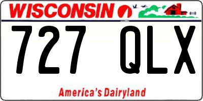 WI license plate 727QLX