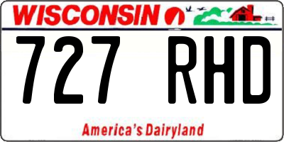 WI license plate 727RHD