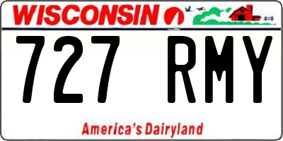 WI license plate 727RMY