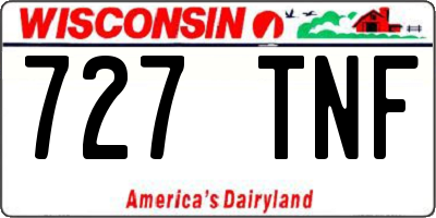 WI license plate 727TNF