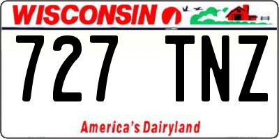 WI license plate 727TNZ