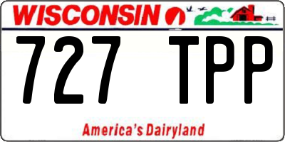 WI license plate 727TPP