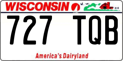 WI license plate 727TQB