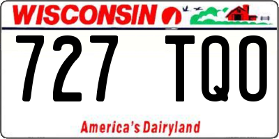 WI license plate 727TQO