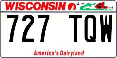 WI license plate 727TQW