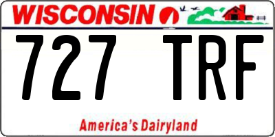 WI license plate 727TRF