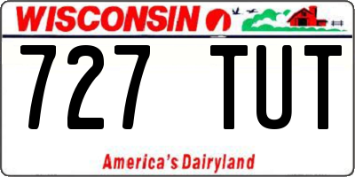 WI license plate 727TUT