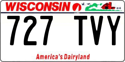 WI license plate 727TVY