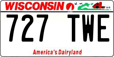 WI license plate 727TWE