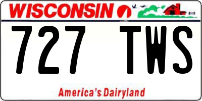 WI license plate 727TWS