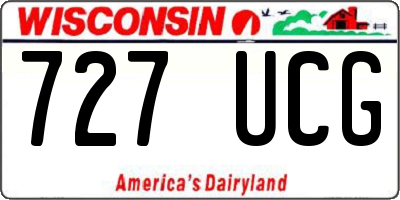 WI license plate 727UCG