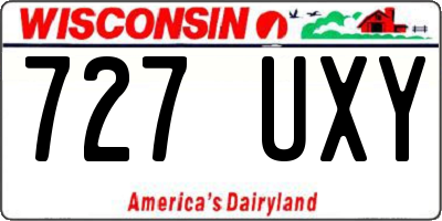 WI license plate 727UXY