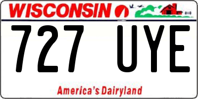 WI license plate 727UYE