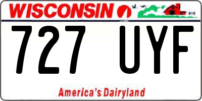 WI license plate 727UYF