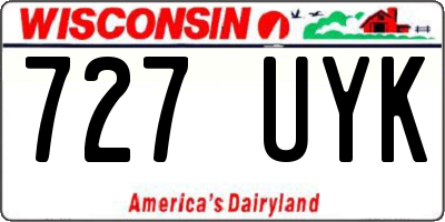 WI license plate 727UYK