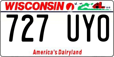 WI license plate 727UYO