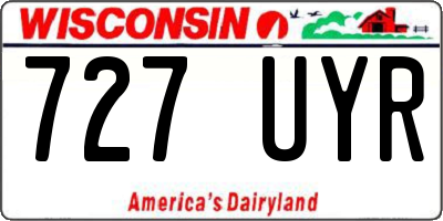 WI license plate 727UYR