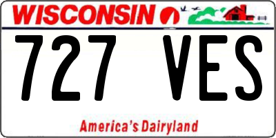 WI license plate 727VES