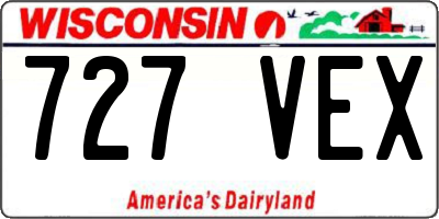 WI license plate 727VEX