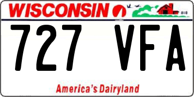 WI license plate 727VFA