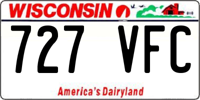 WI license plate 727VFC