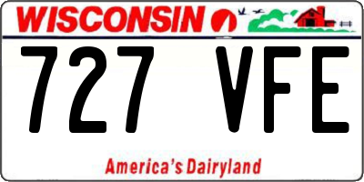 WI license plate 727VFE