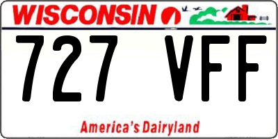 WI license plate 727VFF