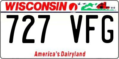WI license plate 727VFG