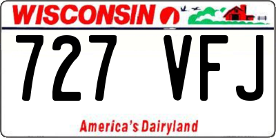 WI license plate 727VFJ