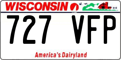 WI license plate 727VFP